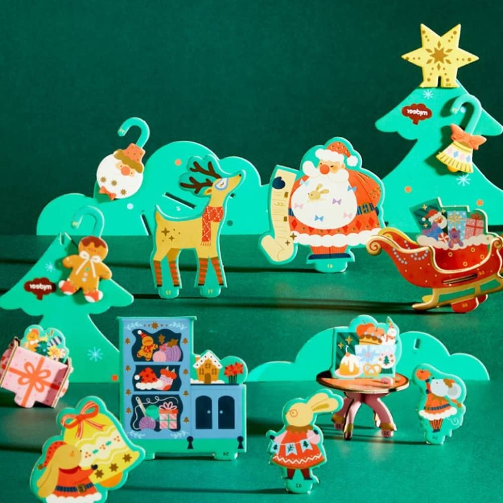 3D-Weihnachtspuzzle mit Drehmechanismus und Spieluhr