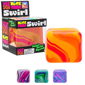 Needoh Stressball Fidget Spielzeug – Nice Cube Swirl