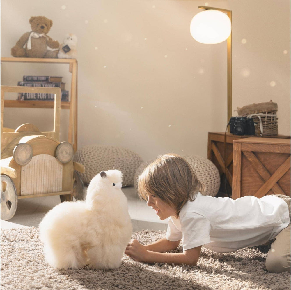 Fluffiges Maskottchen Alpaka Naturals – Latte Caccao 23 cm