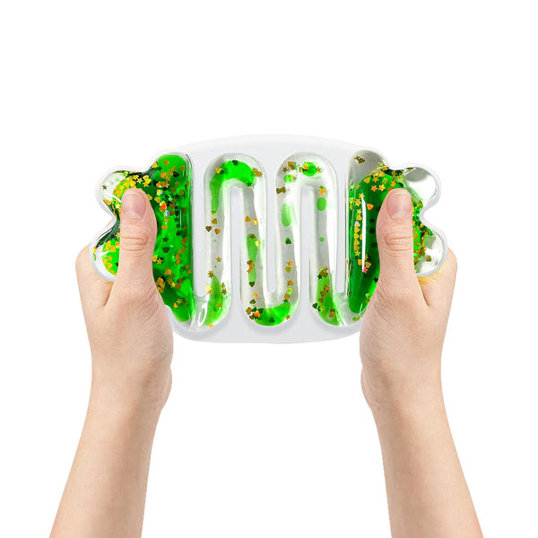 Squishy-Knetball mit Flüssigkeit – grün