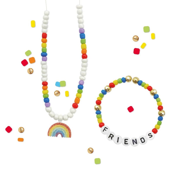 Set zum Basteln von Halsketten und Armbändern DIY Kit – Regenbogen