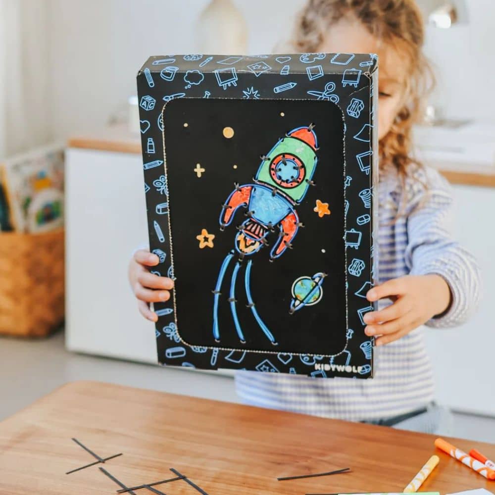Set zum Basteln einer leuchtenden Wanddekoration – Kidyneon Pack 9 Stück