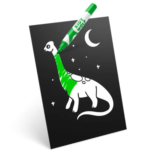 Set zum Basteln einer leuchtenden Wanddekoration – Kidyneon Dinosaurier, 3 Stück
