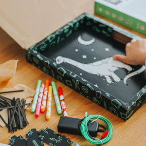 Set zum Basteln einer leuchtenden Wanddekoration – Kidyneon Dinosaurier, 3 Stück