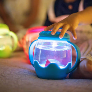 Mini-Sinnesglas zum Befüllen mit Wasser – blau
