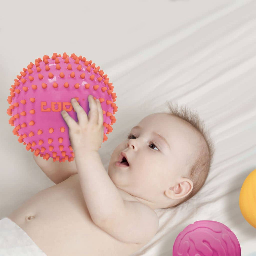Set mit 3 Sensorikbällen 2+1 – rosa Version