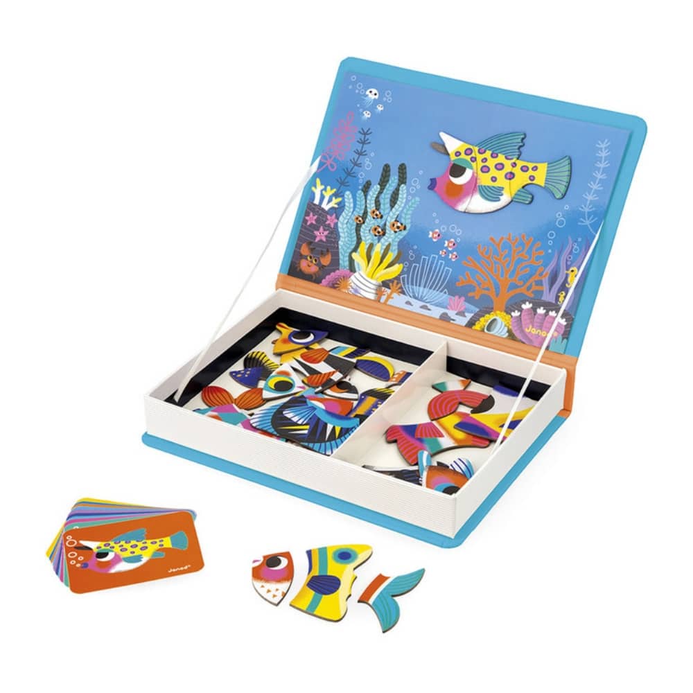 Magnetisches Puzzle Magnetibook Janod – Fische 3+