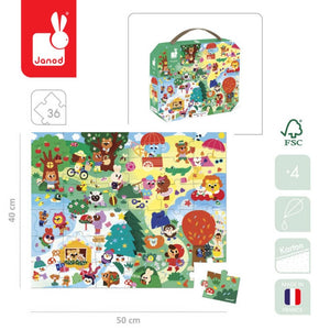 Puzzle im Koffer – 4 Jahreszeiten, 36 Teile