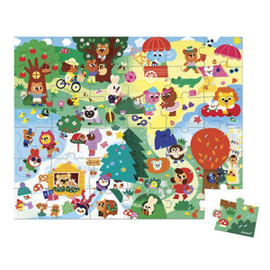 Puzzle im Koffer – 4 Jahreszeiten, 36 Teile