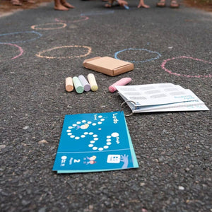Spiel- und Rätselset mit Kreide