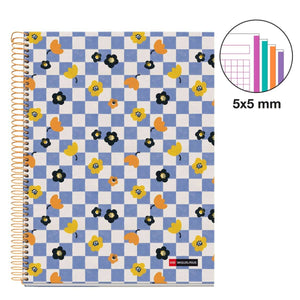 A4 Spiralnotizbuch Square It - 120 Blatt kariert (4 Farbsegmente)