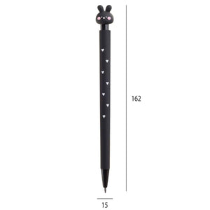 Druckbleistift-Set mit Ersatzminen – Schwarzes Häschen (0,5 mm, 2B)