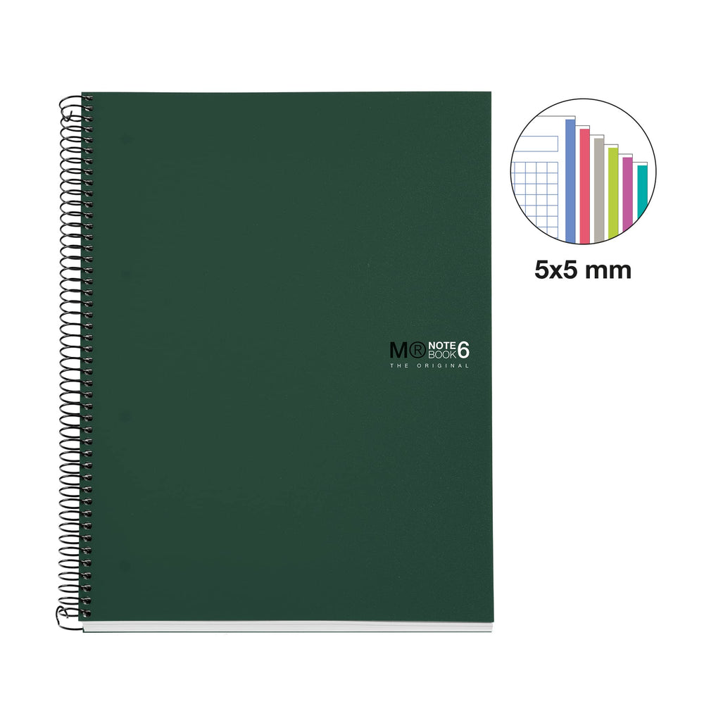A4-Spiralblock – Green, 150 Seiten, kariert