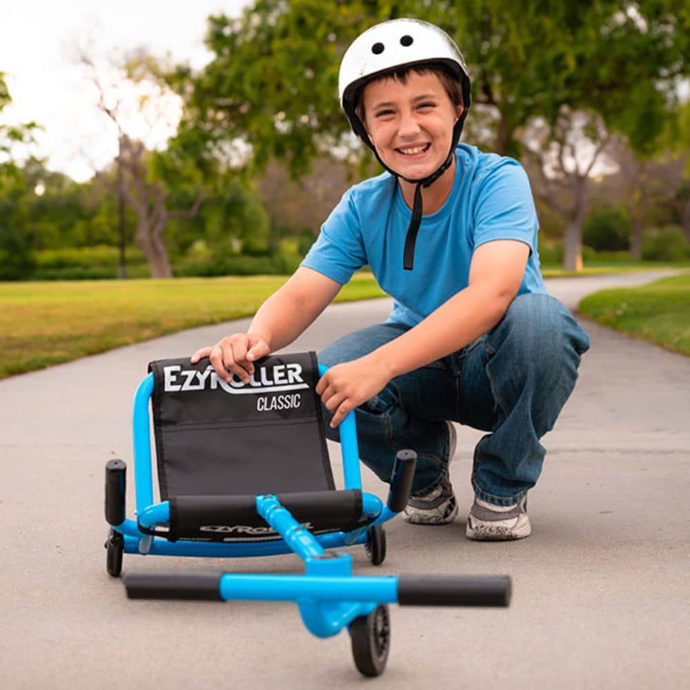 Kinderfahrzeug & Sitz-Gokart mit Beinantrieb - Classic Blue (3-12 Jahre)