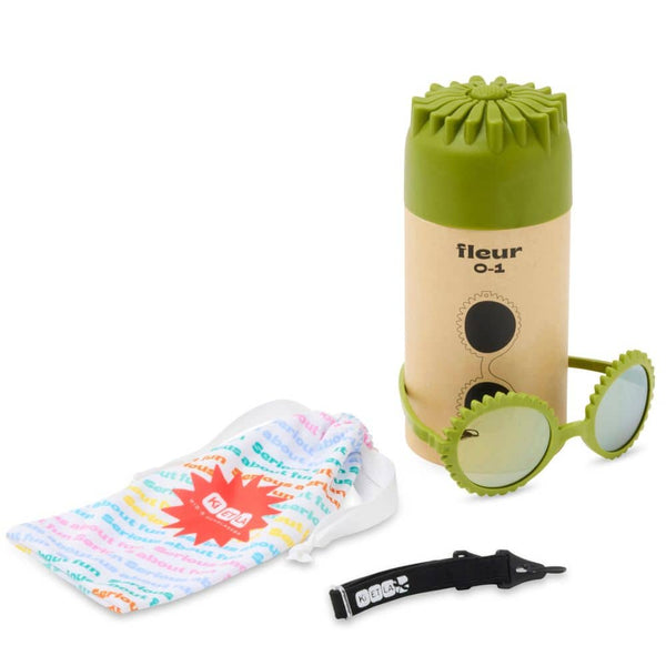 Flexible Kindersonnenbrille Fleur 0-12 Mon. - Olive