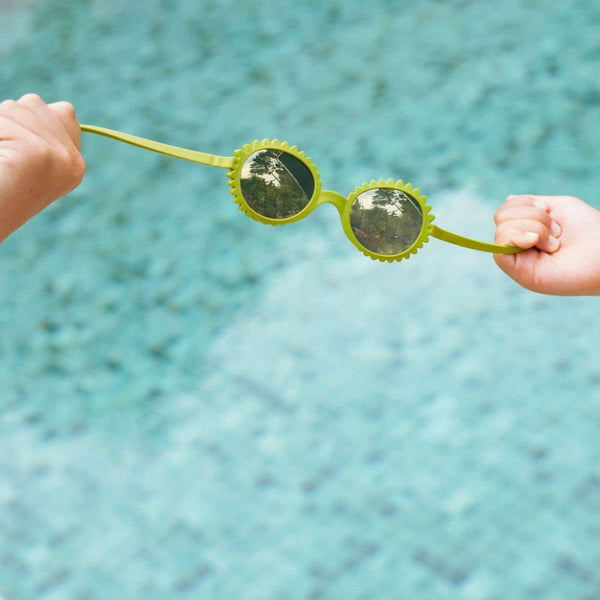 Flexible Kindersonnenbrille Fleur 0-12 Mon. - Olive