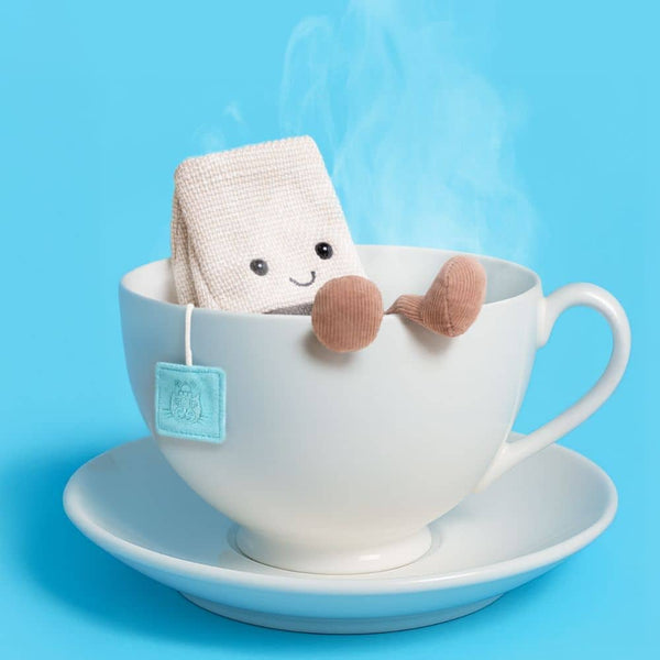 Set: Amuseable Tea Time Duo – Plüsch-Teebeutel & Rosie Lea Tasse
