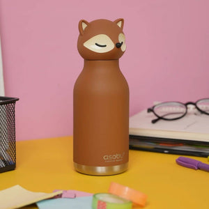 Thermo-Trinkflasche mit Strohhalm Bestie – Fuchs (460 ml)