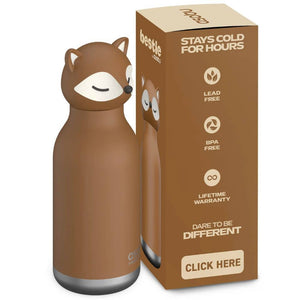 Thermo-Trinkflasche mit Strohhalm Bestie – Fuchs (460 ml)