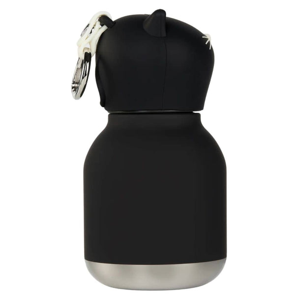Thermo-Trinkflasche mit Strohhalm Mini Bestie – Schwarze Katze (200 ml)