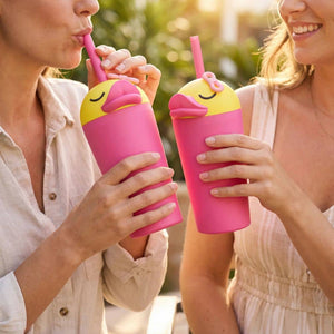Bestie Tumbler Thermobecher mit Strohhalm – Ente (720 ml)