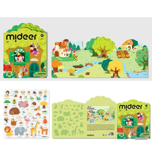 Wiederverwendbare Gel-Sticker Set - Bustling Animal Town