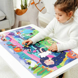 Mideer Kinderpuzzle im Koffer - Dornröschen, 104 Teile