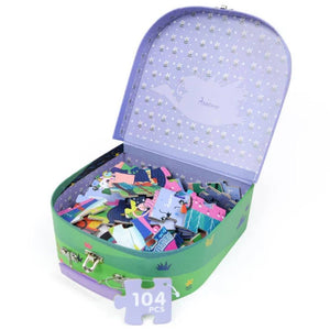 Mideer Kinderpuzzle im Koffer - Dornröschen, 104 Teile