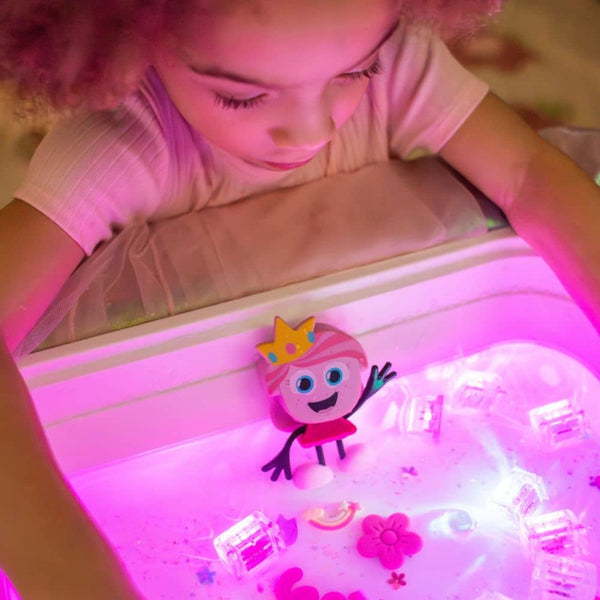 Sensorische Würfel, die im Wasser leuchten - Ida Prinzessin - Rosa