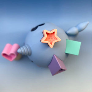 Silikon-Formensortierer – Narwal – PASTELL