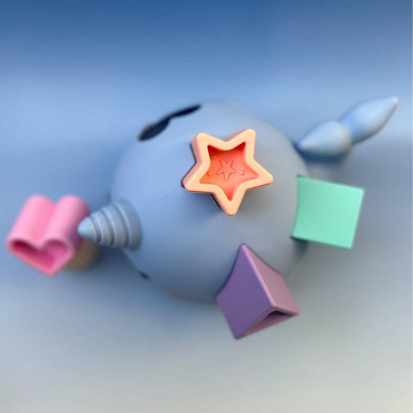 Silikon-Formensortierer – Narwal – PASTELL