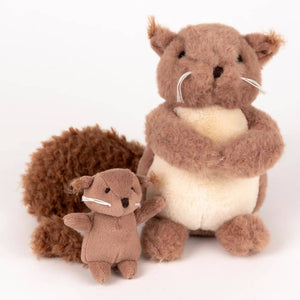 Kuscheltier Eichhörnchen mit Baby (15 cm)