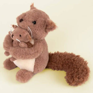 Kuscheltier Eichhörnchen mit Baby (15 cm)