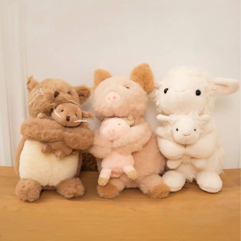 Kuscheltier Eichhörnchen mit Baby (15 cm)