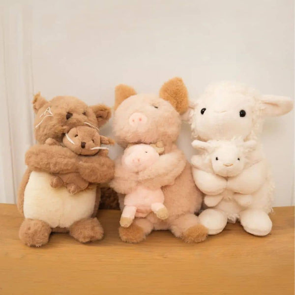 Kuscheltier Eichhörnchen mit Baby (15 cm)