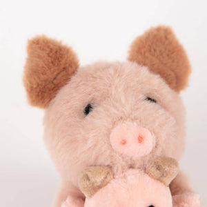 Kuscheltier Schweinchen mit Baby (15 cm)