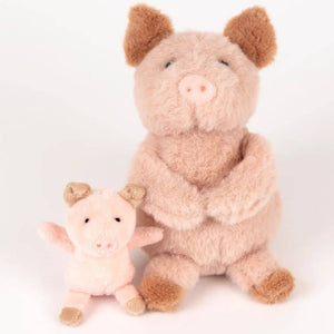 Kuscheltier Schweinchen mit Baby (15 cm)