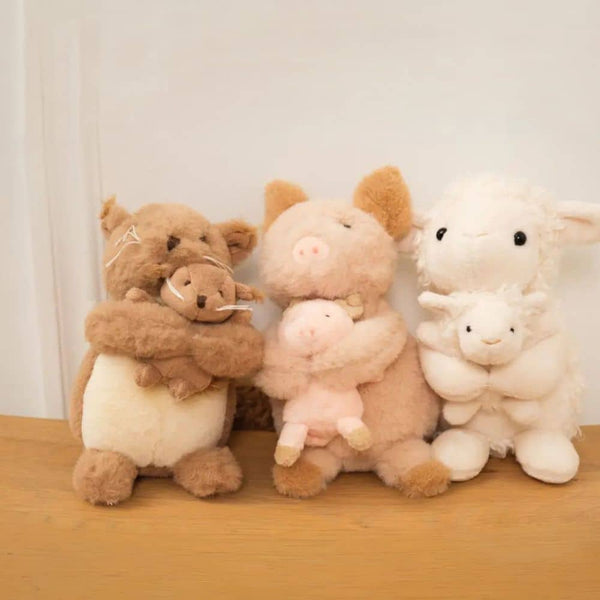 Kuscheltier Schweinchen mit Baby (15 cm)