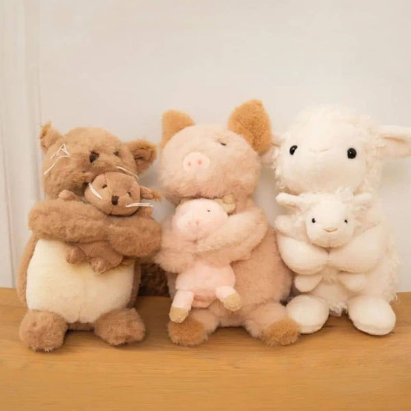 Kuscheltier Schaf mit Baby (16 cm)