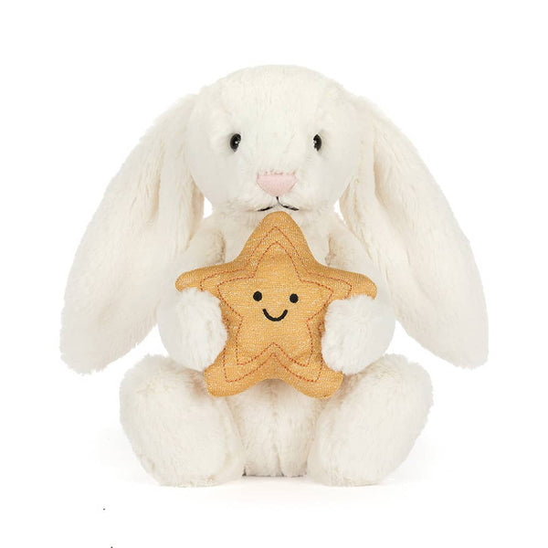 Bashful Hase – Cremeweiß mit Stern (31 cm)