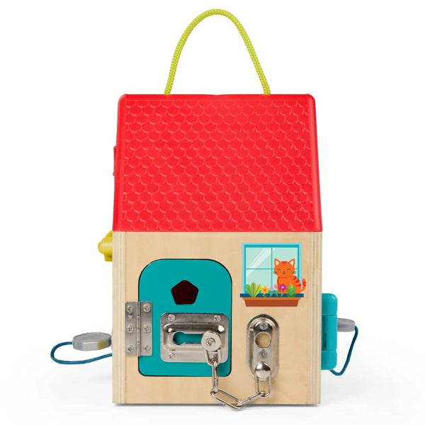 Holz-Spielhaus mit Schlössern - Unlock & Learn Box