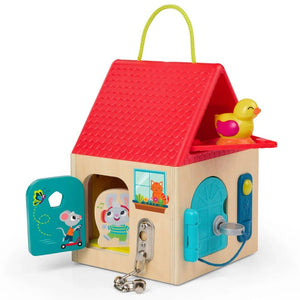 Holz-Spielhaus mit Schlössern - Unlock & Learn Box