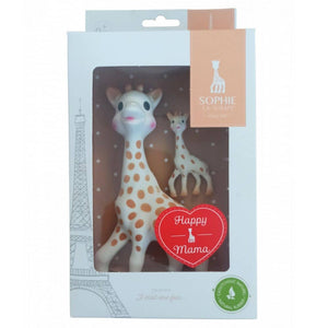 Geschenkset Sophie la girafe mit Beißring und Schlüsselanhänger (18 cm)
