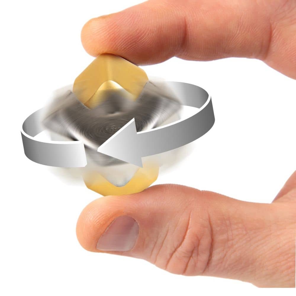 Geschicklichkeitsspielzeug – Fidget Cube Spinner - silber/gold