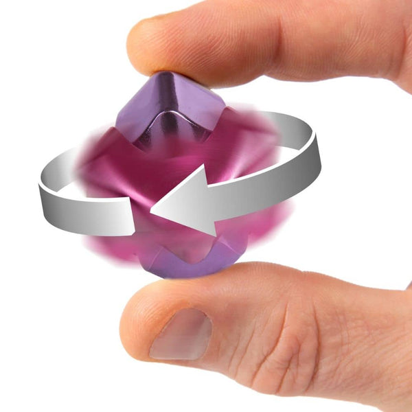 Geschicklichkeitsspielzeug – Fidget Cube Spinner - rosa/lila