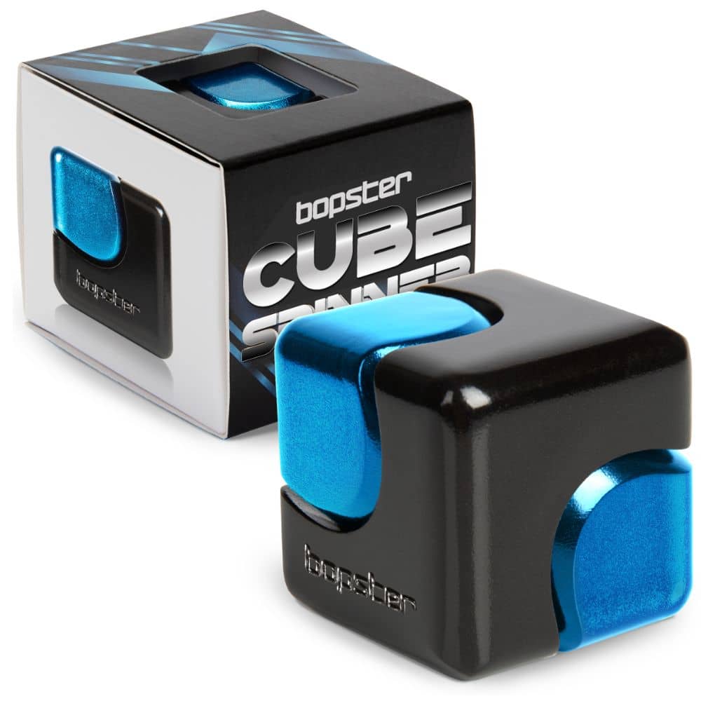 Geschicklichkeitsspielzeug – Fidget Cube Spinner - schwarz/blau