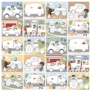 Kreatives Malbuch mit Buntstiften – Jim & Friends