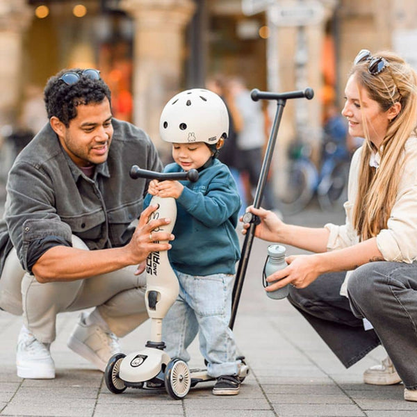 Laufrad und Roller mit Schiebegriff Highwaykick 1 Push and Go 2-in-1 für 1–5 Jahre – Miffy Ash