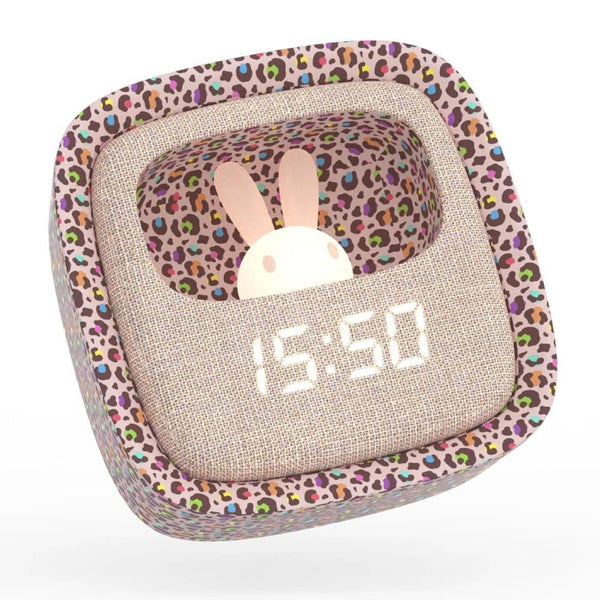 Wecker mit Lampe und Schlummerfunktion Billy - Regenbogen-Leopard