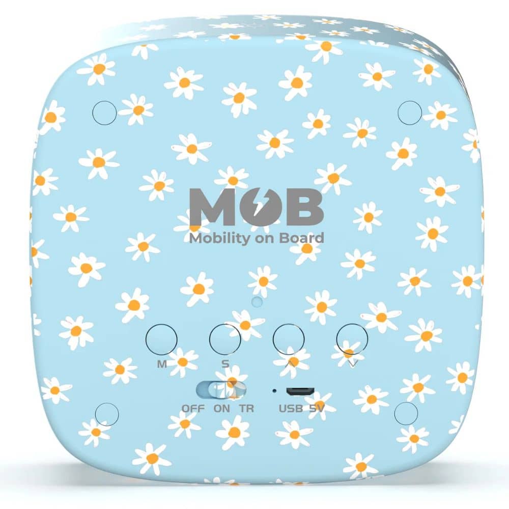 Wecker mit Lampe und Schlummerfunktion Billy - blaue Blume